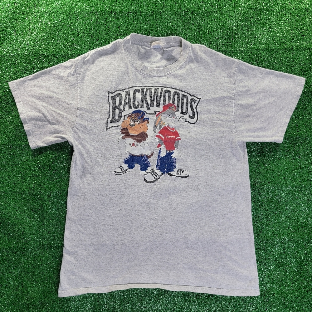 Backwoods Cigars Bugs Bunny Taz Vintage T Shirt Mens Sz Med Grey Supreme Jordan